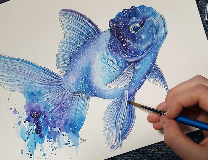 Inspirujte se portréty zvířat, které byly nakresleny akvarely a pastelkami
